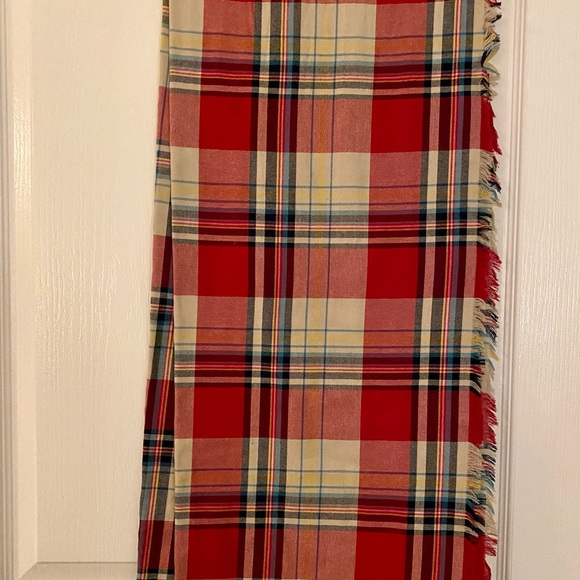 Cotton Large Plaid Blanket Scarf - Picture 1 of 7